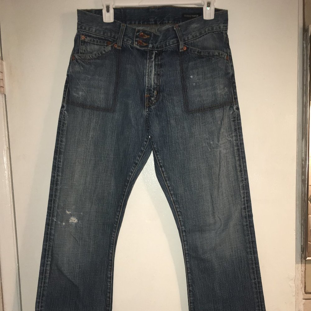 Guess Premium Straight denim mens jeans faded size